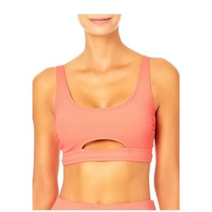 Time and Tru Peek-a-boo Swim Top Orange Size XL